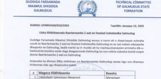 Xildhibaanada Cusub ee Galmudug oo inta badan Maanta la soo bandhigay (Aqriso)