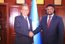 Gudoomiyaha Golaha Shacabka oo xafiiskiisa ku qaabilay Safiirka Sweden ee Soomaaliya