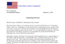 Mareykanka oo aqoonsaday doorashada Madaxweyne Qoor-qoor (Akhriso)