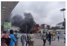 SAWIRO:-Dab ka kacay Goob Ganacsi oo ku taalla Muqdisho