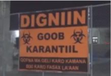 Dad isaga shakiyey Covid-19 oo “tagay” xarunta karantiilka Muqdisho