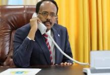 Madaxweynayaasha Somaliyo iyo kenya oo kawada hadlay diyaaradii ku dhacday Bardaale