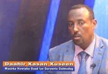 Dhageyso: Wasiir hore Daahir Xasan Xuseen oo soo dhaweeyay shirka maanta ka furmay Dhuusamareeb