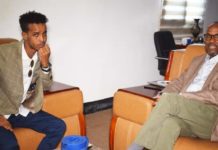 Fanaanka Da,da Yar Sharma Boy oo la Kulmay Wasiir Cabdulaahi Goodax Barre