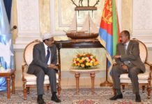 Madaxweyne Farmaajo oo gaaray Dalka Ereteriya Halkaas oo lagu soo dhaweeyay