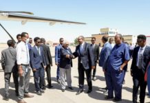 Madaxweyne Deni iyo Wafdi uu Hogaaminaayo oo u Amba baxay Magaalada Adis Ababa ee Caasimada Dalka Itoobiya