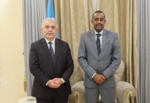 Ra’iisul Wasaare Rooble  oo kulan la yeeshay Danjiraha Dawlada Turkiga u Fadhiya Soomaaliya