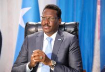 Faah Faahino ka soo baxaya diyaarad uu saarnaa Madaxweynaha Galmudug oo lagu rasaaseeyay Hawada Dhuusamareeb