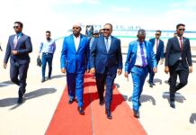 Wafdi ay kala Hogaaminayaan Axmed Madoobe iyo Xasan Cali Kheyre oo maanta gaaray Magaalada Garoowe