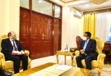 Madaxweyne Farmaajo oo qaabilay Wasiirka Difaaca Dalka Ingariiska