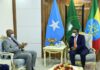Wasiirka Arimaha Dibada Soomaaliya oo Dhiggiisa Dalka Itoobiya kula kulmay Magaalada Adis Ababa