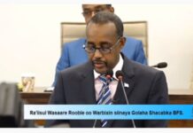 Ra’iisal Wasaare Rooble oo maanta khudbad u Jeediyay Xildhibaanada Golaha shacabka