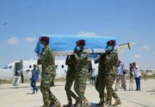 Aas Qaran oo Magaalada Muqdisho loogu Sameeyay Meydka Madaxweynihii hore ee Soomaaliya Cali Mahdi Maxamed+Sawiro