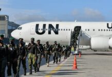 Ciidamo ka tirsan booliska AMISOM oo soo gaaray Muqdisho