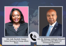 Somalia & Kenya oo kawada hadlay in dib loo furo safaaradaha Muqdisho & Nairobi