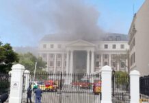 Dab ka kacay Xarunta Baarlamaanka Koonfur Afrika