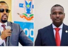 Kulana Jiir iyo Mahad Salaad oo isku gacan qaaday kalfadhigii maanta ee Villa Hargeeysa.