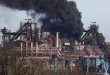 Ruushka oo gantaallo ku garaacay Warshadda birta Azovstal