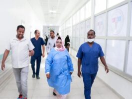 Wasiiru Dowlaha Wasaaradda Caafimaadka iyo Daryeelka XFS kormeer shaqo ku tagtay qaar ka mid ah isbitaalada danta guud ee magaalada Muqdisho